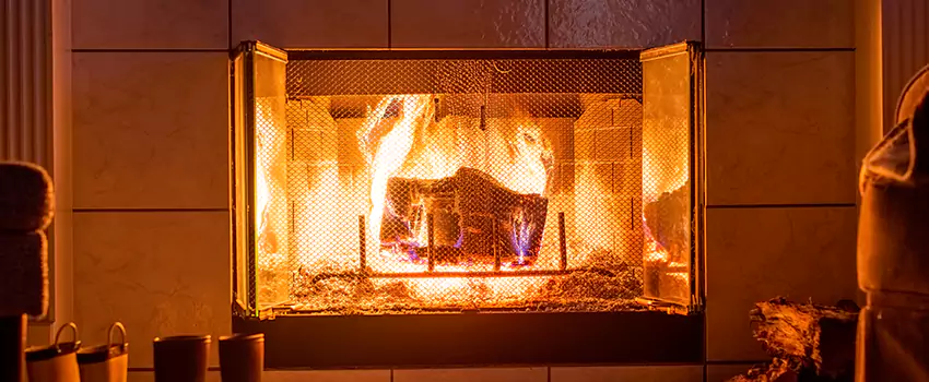 Mendota Hearth Landscape Fireplace Installation in Idylwood, Virginia
